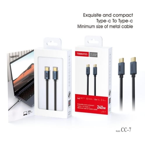Mini Metal Fast Charging Data Cable (Compatible with 240W Laptops